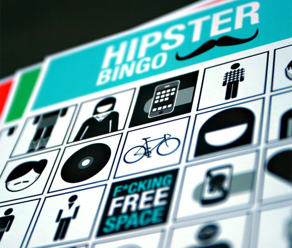 Cartón de bingo hipster