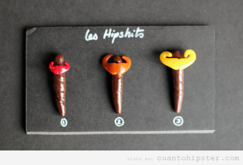 Cacas hipsters con moustache, les hipshits