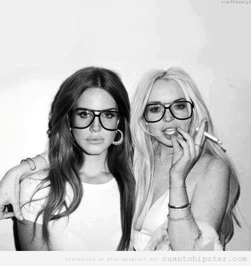 Lana del Rey y Lindsay Lohan con gafas de pasta