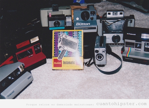 Colección de cámaras de fotos Polaroid