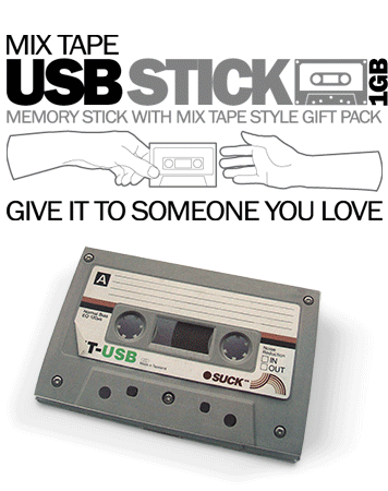 Llave USB con forma de cinta de cassette antiguo