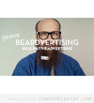 Barbas de hipster para poner publicidad, beardvertising