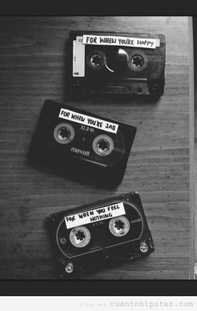 Cintas de cassette para cuando estés triste o feliz