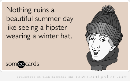 Frase graciosa, verano hipster