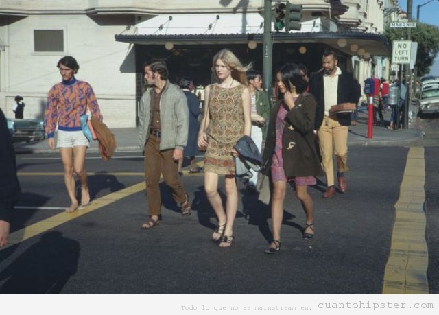 Hippies y hipsters en San Francisco, primavera 68
