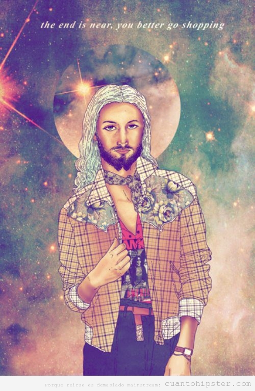 Ilustración de Jesucristo Hipster por Fab Ciraolo