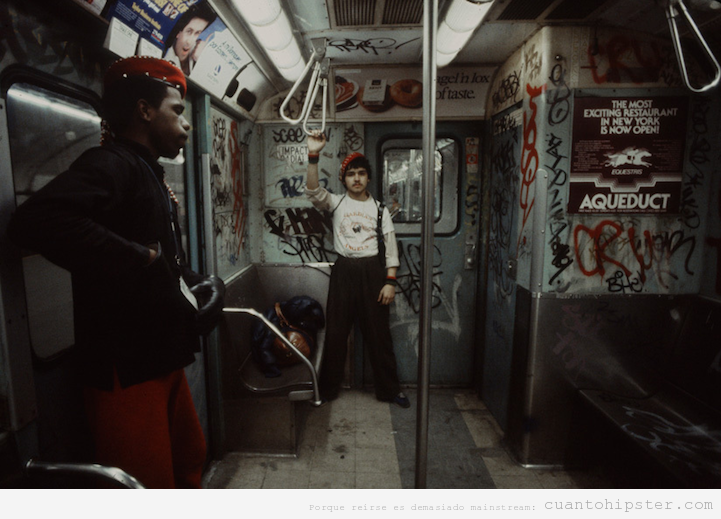 Foto curiosa del metro de Nueva York en 1981