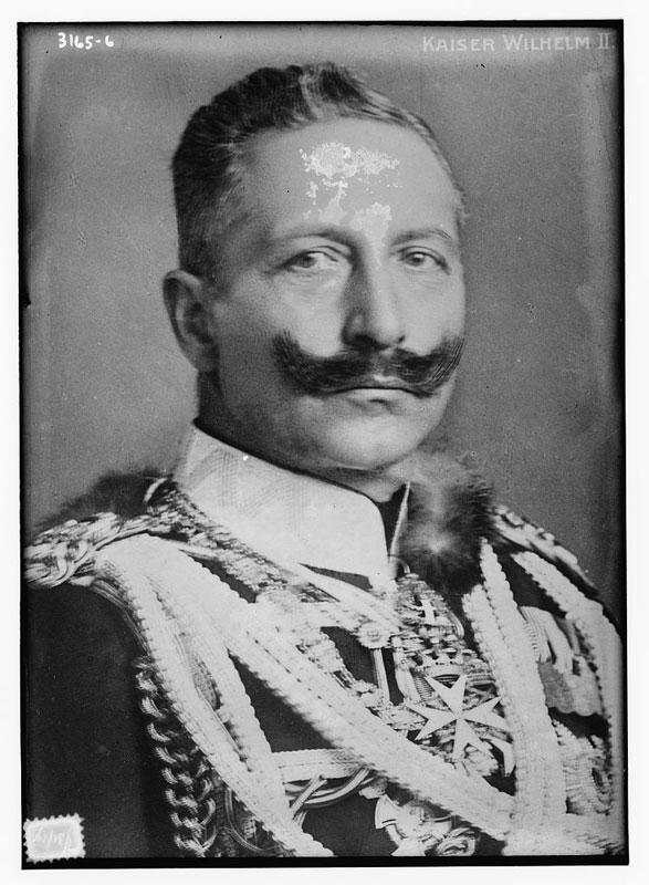 Kaiser Wilhelm II con bigote hipster