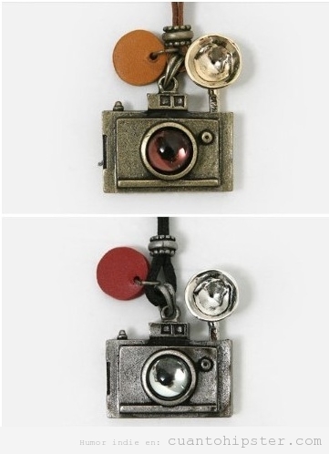 Collar vintage cámara de fotos, regalo original chicas