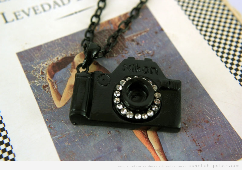Collar cámara de fotos Nikon, regalo original