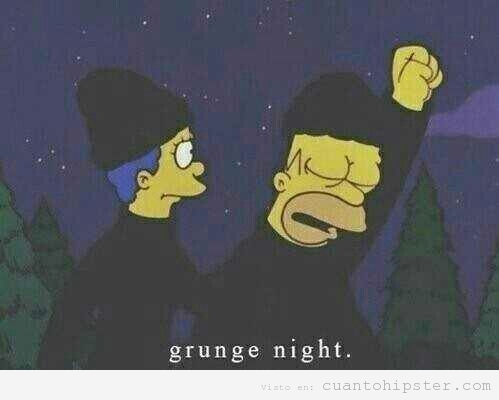 Fotograma gracioso grunge night en Los Simpson