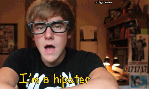 Gif animado chico gafas I'm a hipster