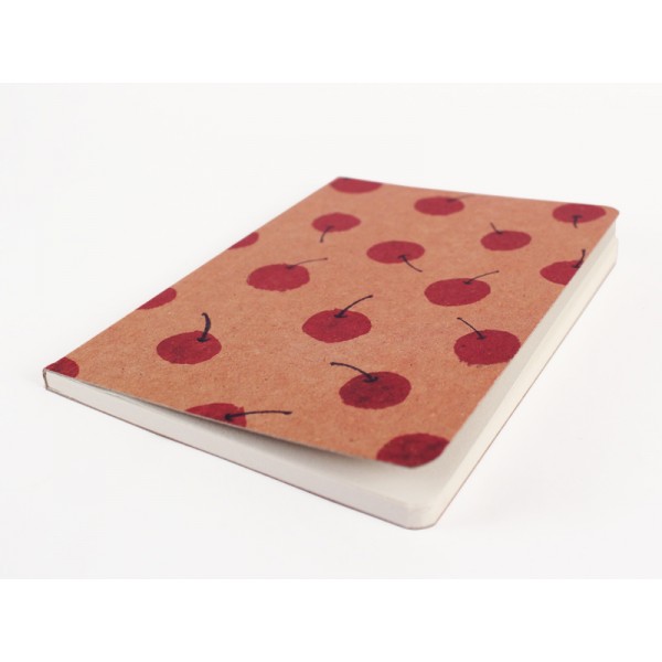 Cuaderno vintage estampado cerezas