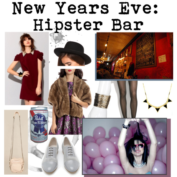 Nochevieja bar hipster, ropa y accesorios