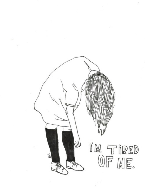 Ilustración hipster, I'm tired of me