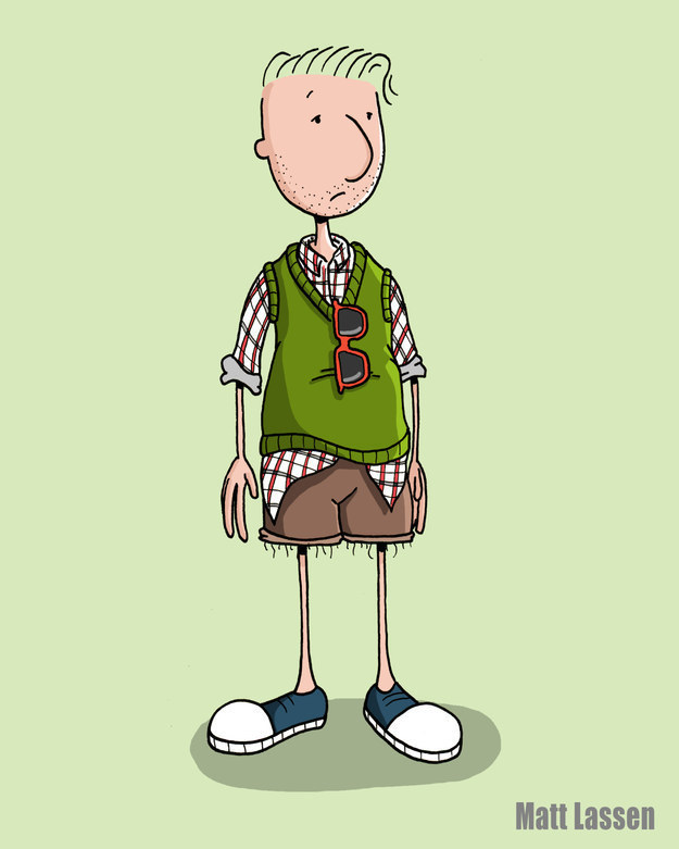 Dibujo animado Doug si fuera hipster