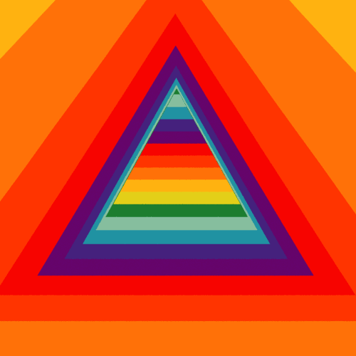 Gif animado triángulo psicodelico