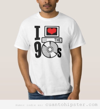 Camiseta hipster I love 90's