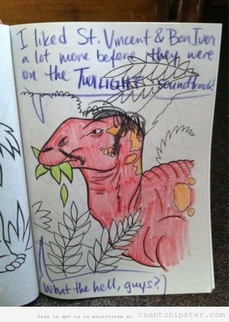 Dinosaurio piensa que Saint Vincent Bon Iver le gusta mas antes de ser la BSO de Crepusculo
