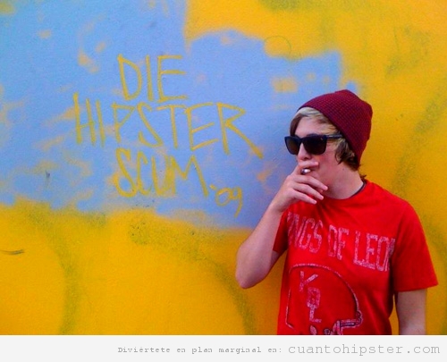 Graffiti de Muere escoria hipster