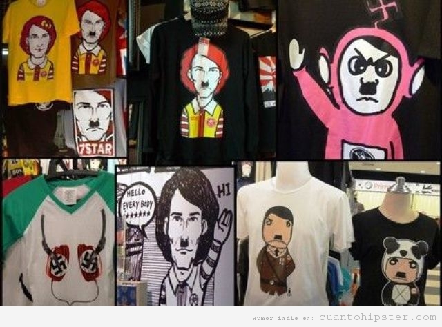 Adolf Hitler Hipster en camisetas de cultura pop