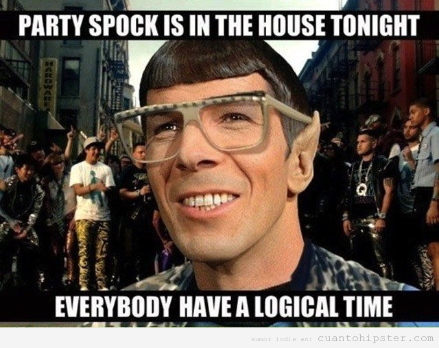 Fiesta hipster en casa de Spock de Star Trek