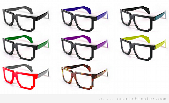 Gafas para hipsters pixeladas