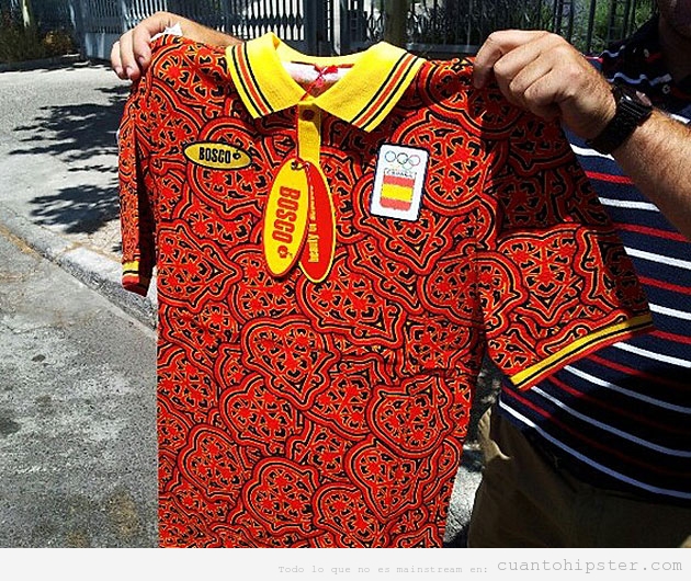 Camiseta hortera de España en los Juegos Olímpicos Londres 2012 para hipsters