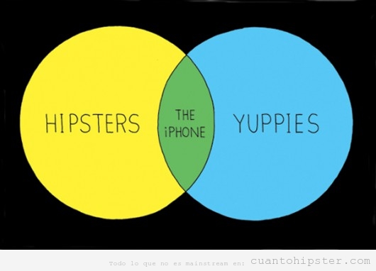 Hipster y Yuppies tienen en común el iphone