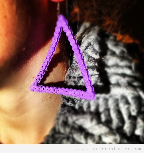 Pendientes DIY triángulo hipster