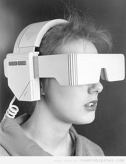 Gafas de ordenador antiguo para 3D o Realidad Virtual