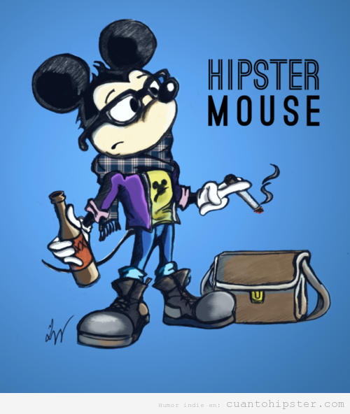 Dibujo de Mickey Mouse Hipster