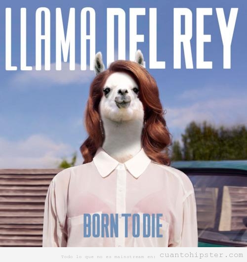 Portada del disco Born to die con una Llama del Rey