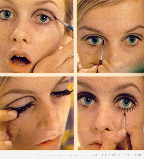 Tutorial maquillaje años 70 Twiggy