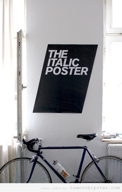 The italic poster, poster en cursiva