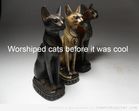 Egipcios hipsters, veneraban a los gatos