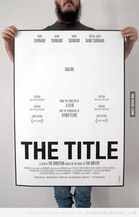Poster gracioso e irónico, cómo hacer un cartel de película