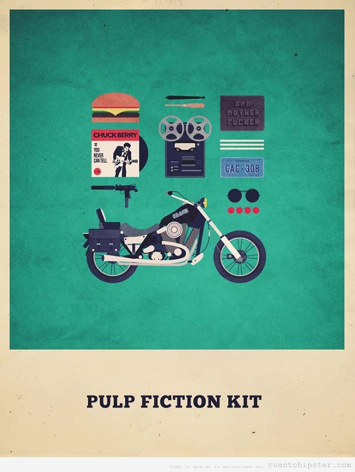 Ilustración de Alizee Lafon, Kit de Pulp Fiction