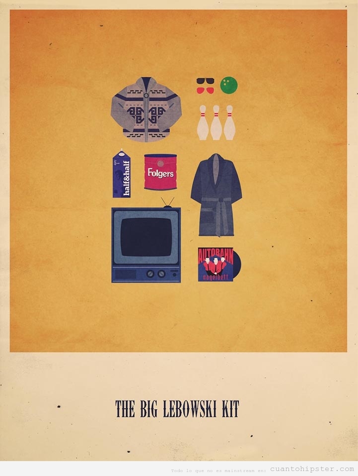 Ilustración de Alizee Lafon, The Big Lebowski Kit