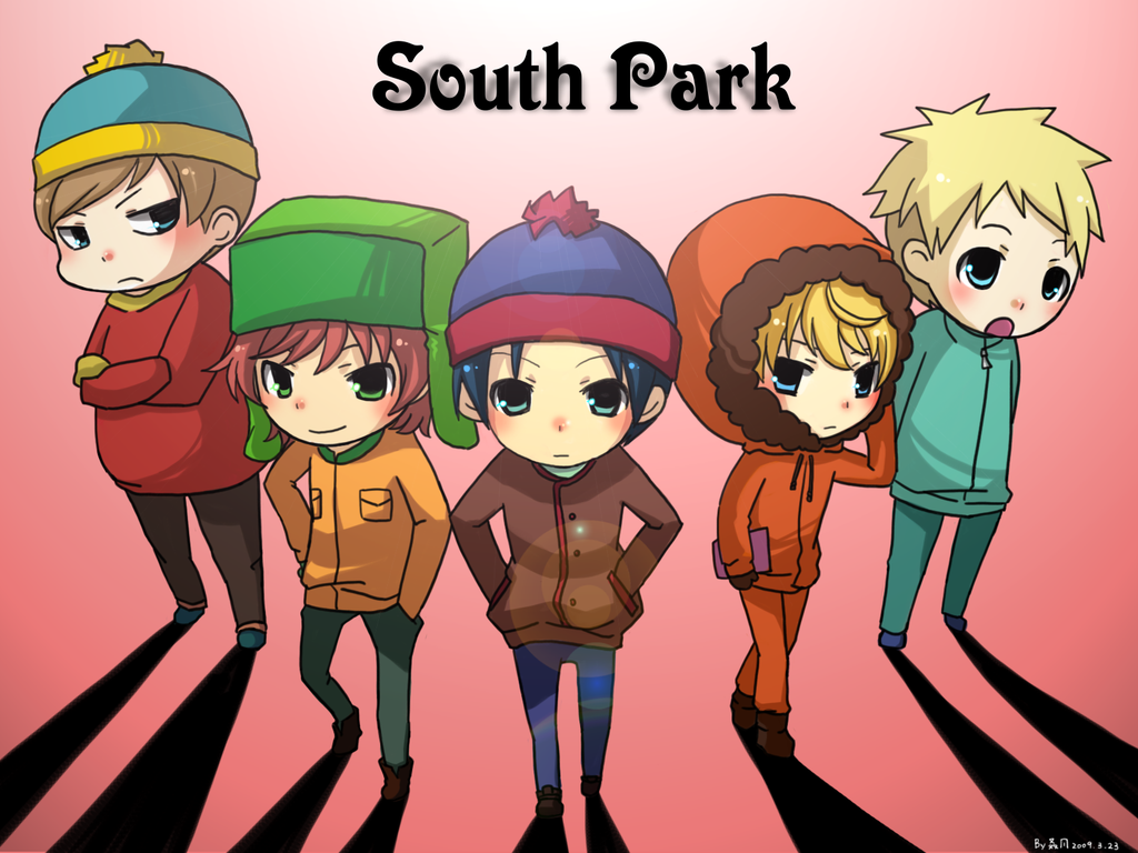 Dibujo, South Park versión hipster