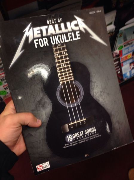 Libro original, canciones de Metallica para ukelele