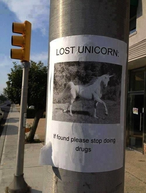 Cartel de Se busca Unicornio perdido