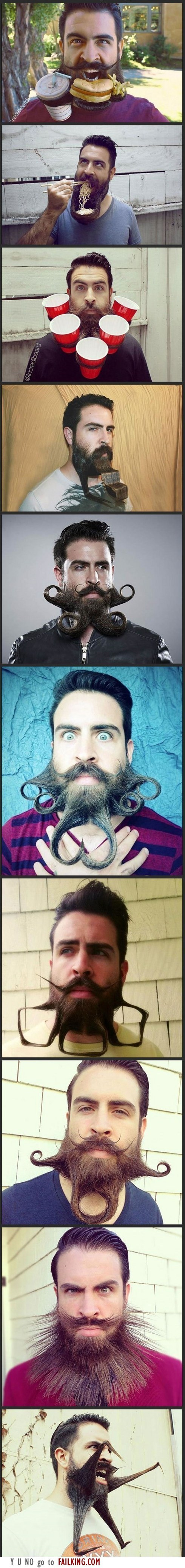 Diferetes looks y objetos que puedes hacer con una barba larga