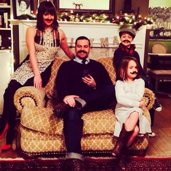 Felicitación de Navidad de Moustache Family