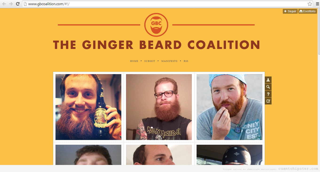 The ginger beard coalition, web de gente pelirroja con barba