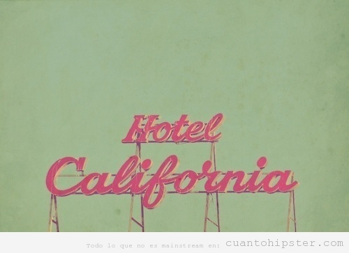 Cartel luces neón Hotel California