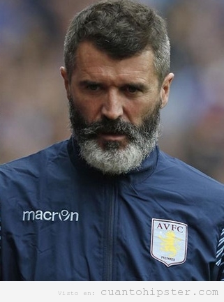 El entrenador irlandés Roy Keane con barba hipster