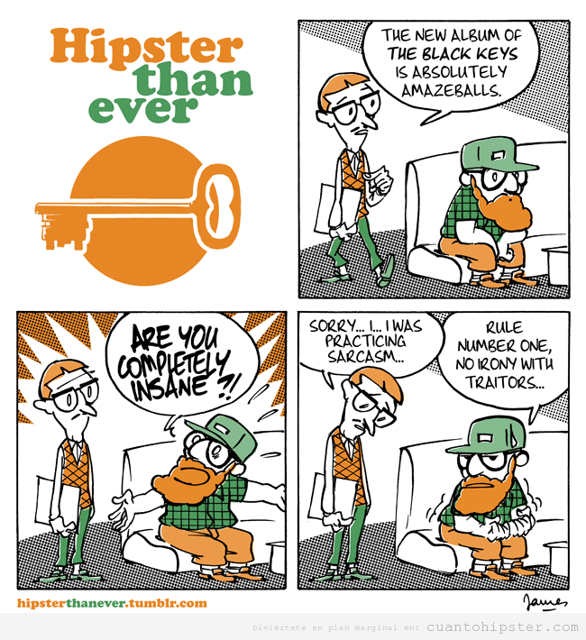 Humor gráfico hipster sobre Black Keys