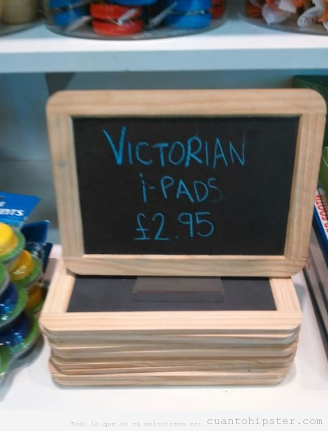 Foto graciosa de un iPad era victoriana