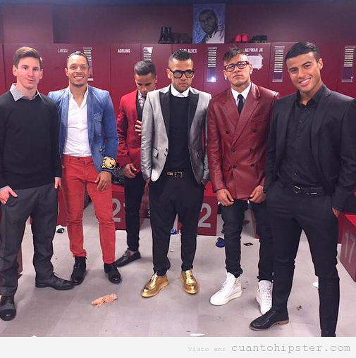 Jugadores Barça look moderno